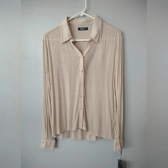 Michael Lauren Tops - Michael Lauren Keller women's XS cream button down long sleeve blouse NWT